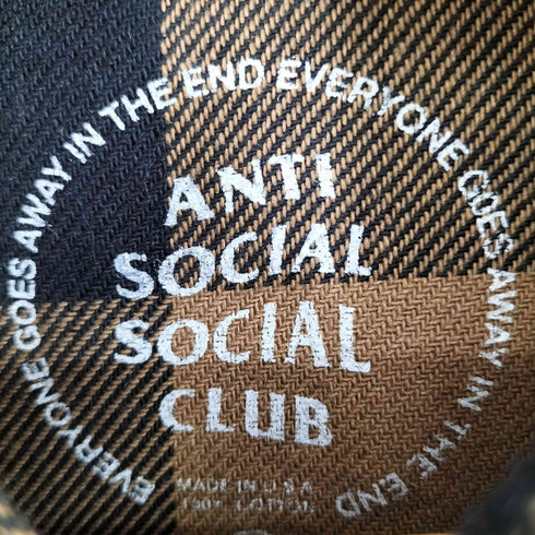 アンチソーシャルソーシャルクラブ ANTI SOCIAL SOCIAL CLUB チェックネルシャツ メンズ JPN:XXL